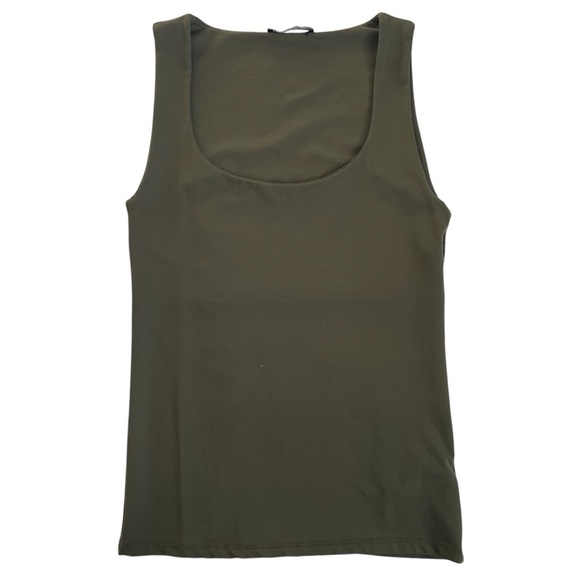 Zara Wide Strap Polyamide Tank Top Size Medium In Green - Picture 1 of 8